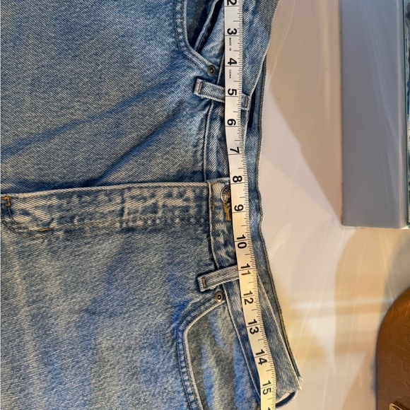 Lands End vintage high waisted white washed  Blue Denim Jeans US 12 Petite - Picture 4 of 11